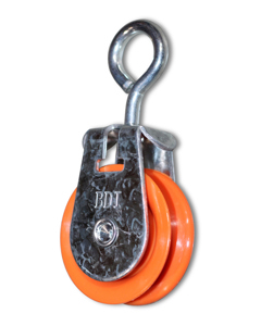Pulley 1 7/8" 47.6mm plastic with suspension eye max. 50kg